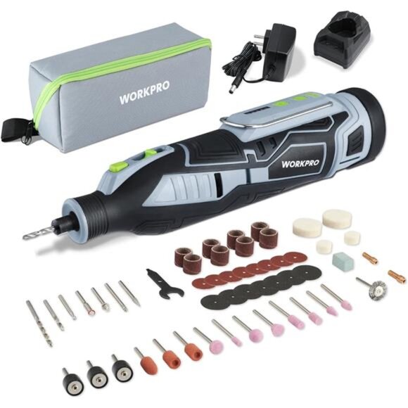 12V Cordless Rotary Tool Kit,5 Variable Speeds,Powerful Engraver,Sander,Polisher - Picture 1 of 7
